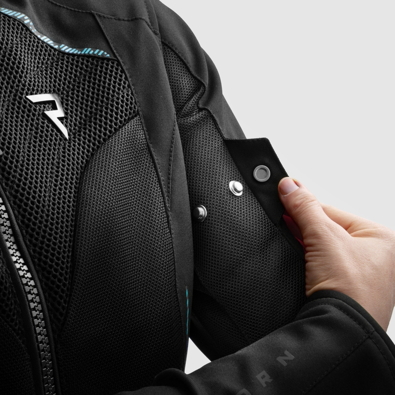 Moteriška motociklininko striukė Rebelhorn Jax Black and Mint