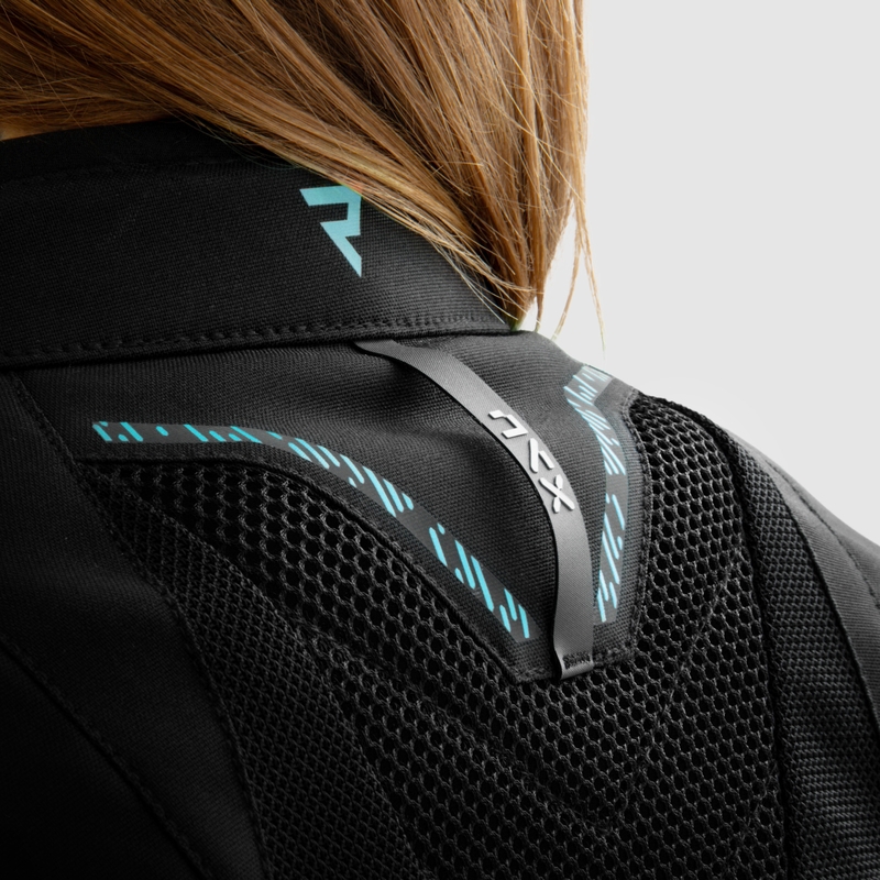 Moteriška motociklininko striukė Rebelhorn Jax Black and Mint