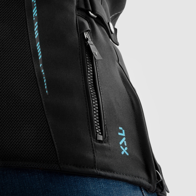 Moteriška motociklininko striukė Rebelhorn Jax Black and Mint