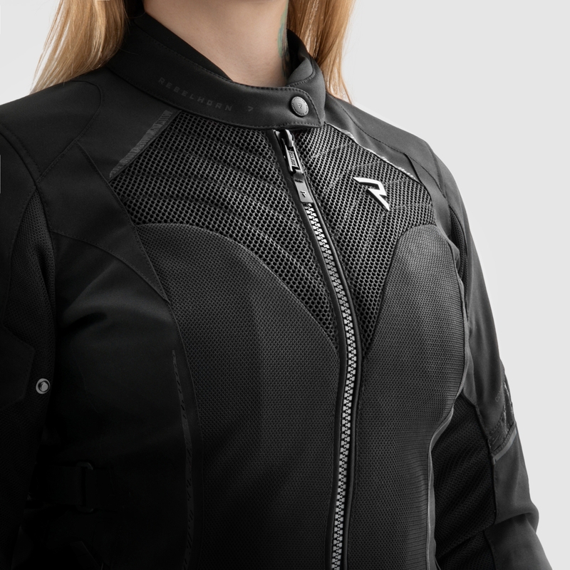 Moteriška motociklo striukė „Rebelhorn Jax“ juoda
