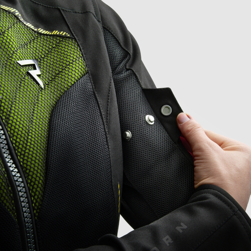 Moteriška motociklininko striukė Rebelhorn Jax black-fluo yellow