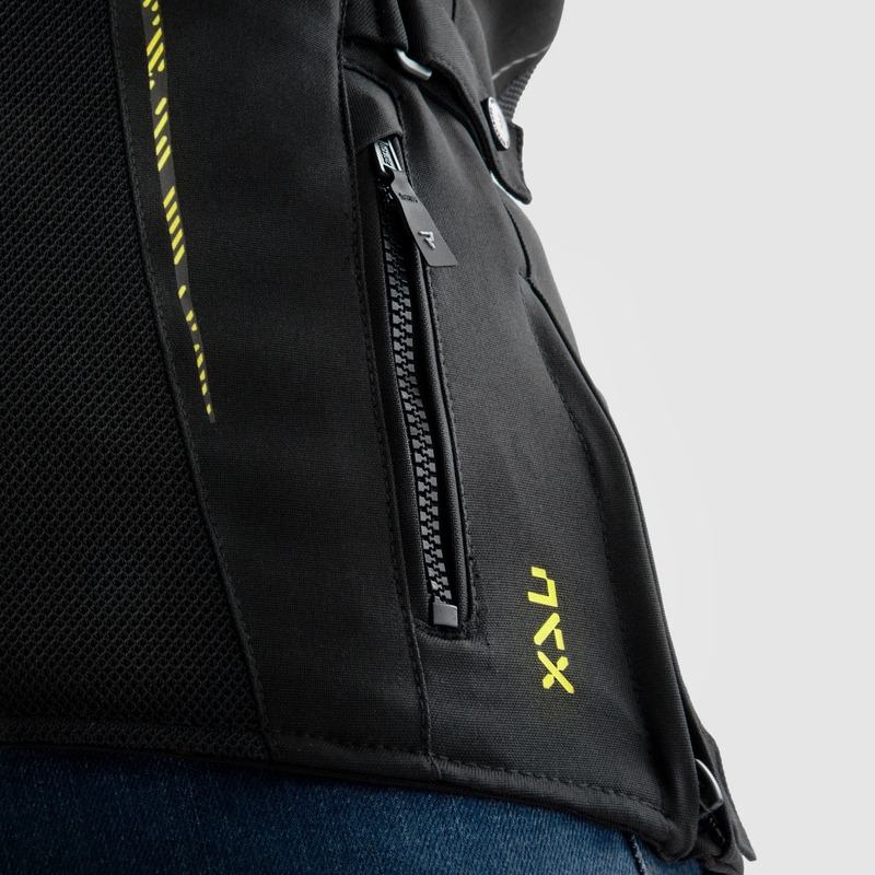 Moteriška motociklininko striukė Rebelhorn Jax black-fluo yellow