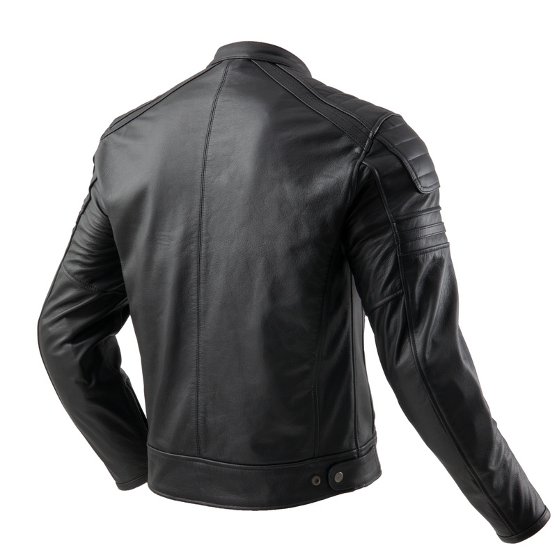 Ozone Colt odinė motociklo striukė, juoda