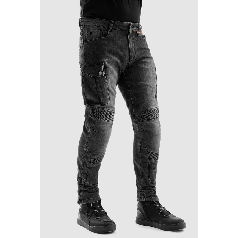 Rebelhorn Vandal Mono Washed Black motociklininkų džinsai