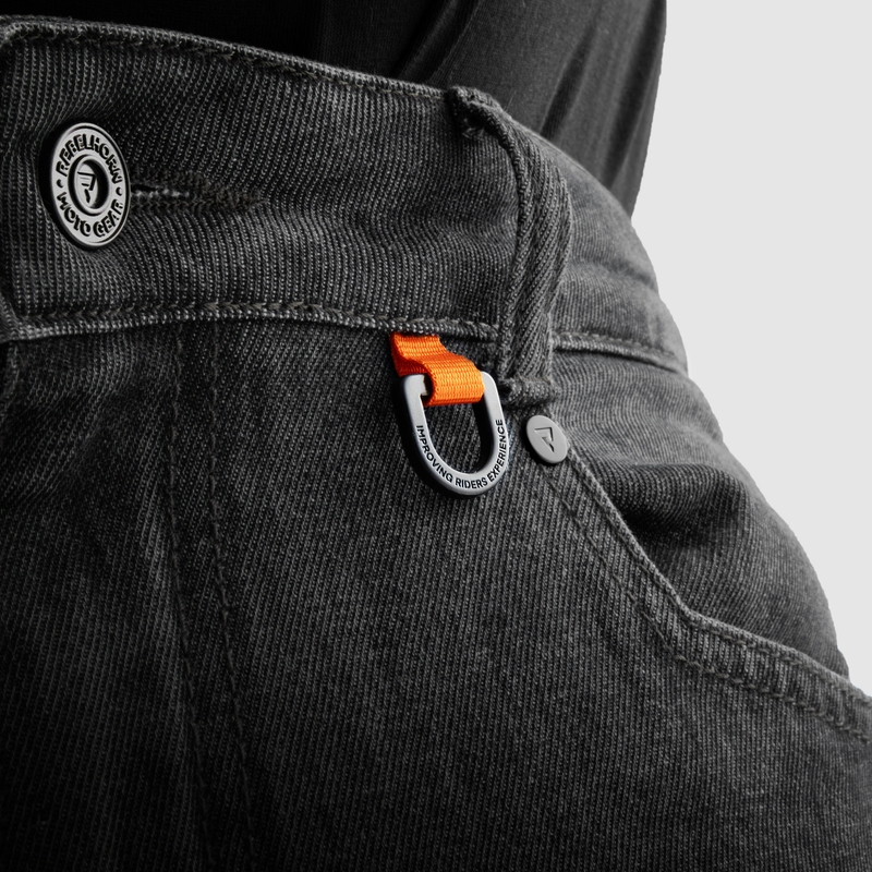 Rebelhorn Vandal Mono Washed Black motociklininkų džinsai