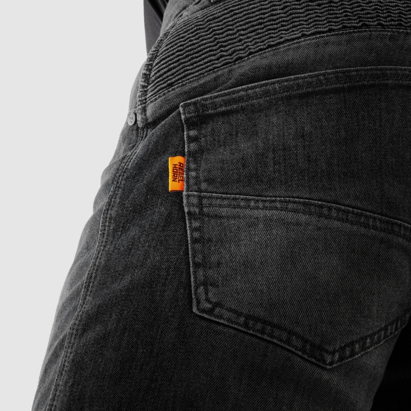 Rebelhorn Vandal Mono Washed Black motociklininkų džinsai