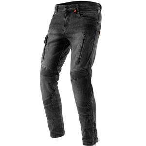 "Rebelhorn Vandal Mono Cropped Motorcycle Jeans" džinsai skalbti juodi