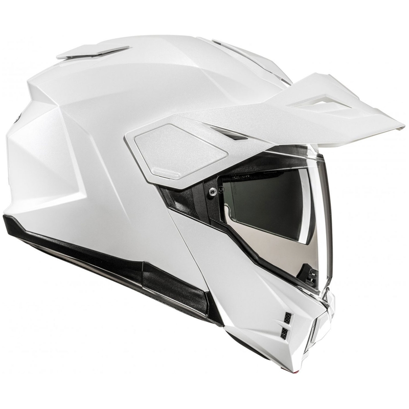 HJC i80 Solid pearl white apverčiamas motociklininko šalmas