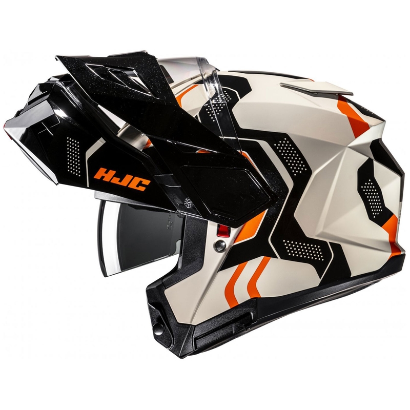 Sulankstomas motociklininko šalmas HJC i80 Velly MC7 beige-black