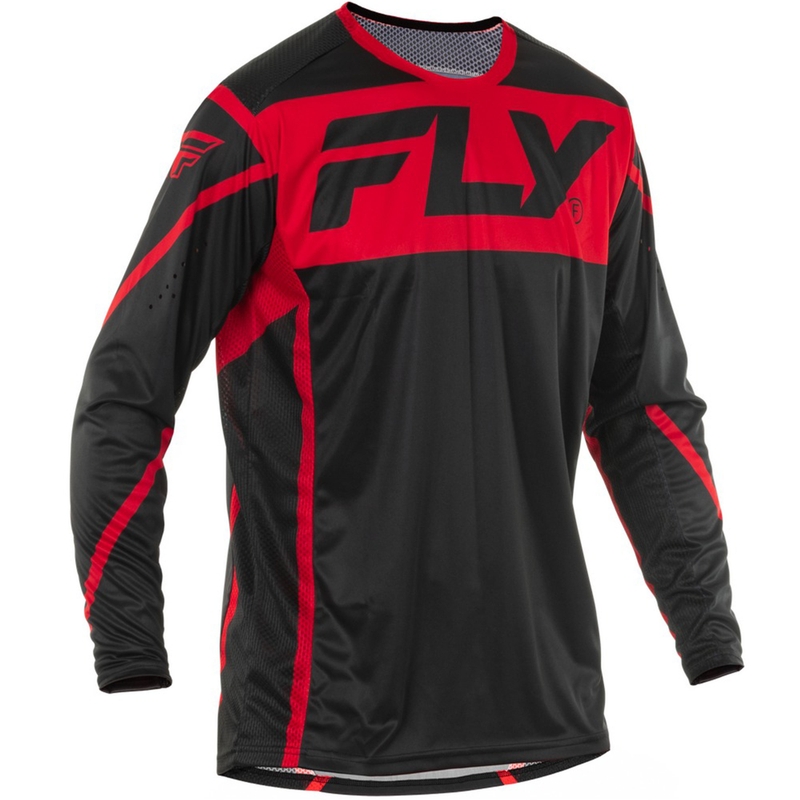 Motokroso marškinėliai FLY Racing Lite juoda-raudona