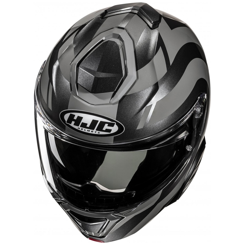 HJC i91 Arven MC5 pilkai juodas apverčiamas motociklininko šalmas
