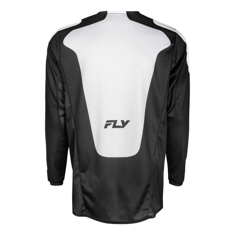 Motokroso marškinėliai FLY Racing Kinetic Sym juoda ir balta