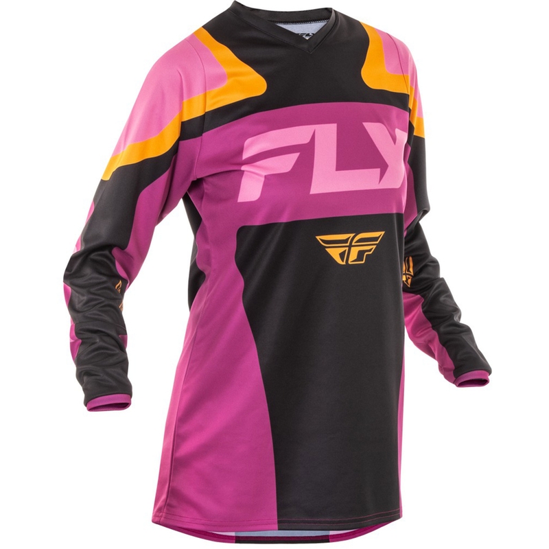 Dámský motokrosový dres FLY Racing F-16 černo-žlutý