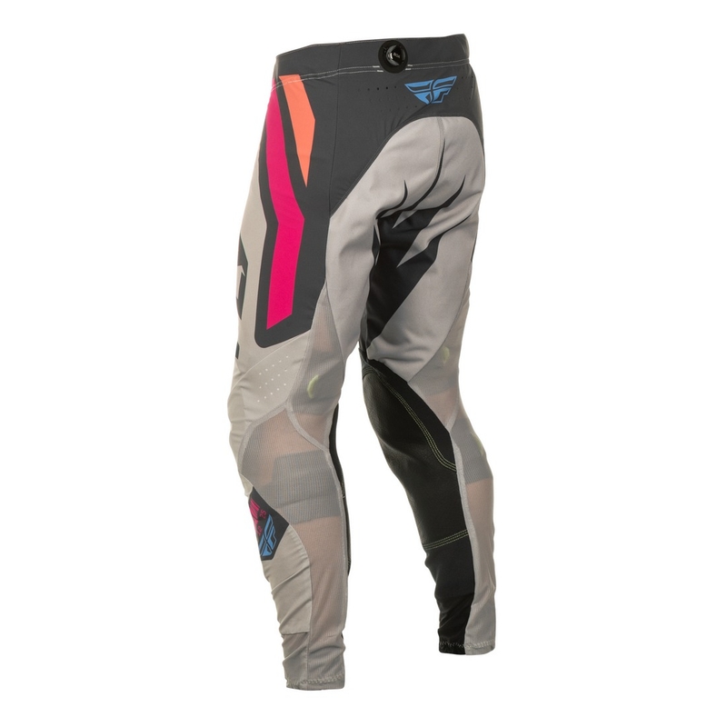 Motokroso kelnės FLY Racing Lite Vice pilkai rožinės spalvos