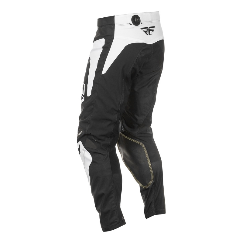 Motokroso kelnės FLY Racing Kinetic Sym juoda ir balta