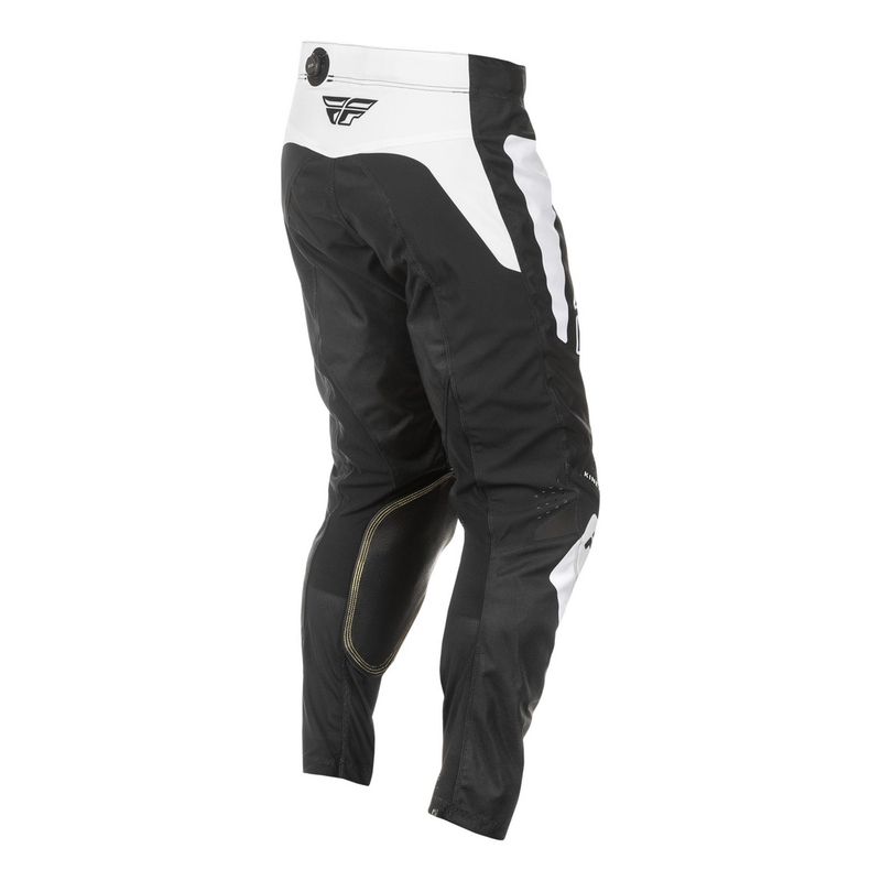 Motokroso kelnės FLY Racing Kinetic Sym juoda ir balta