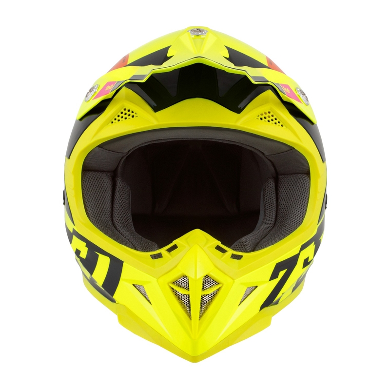 Motokroso šalmas ZED X1.9 Tendo fluo yellow-pink-orange-black