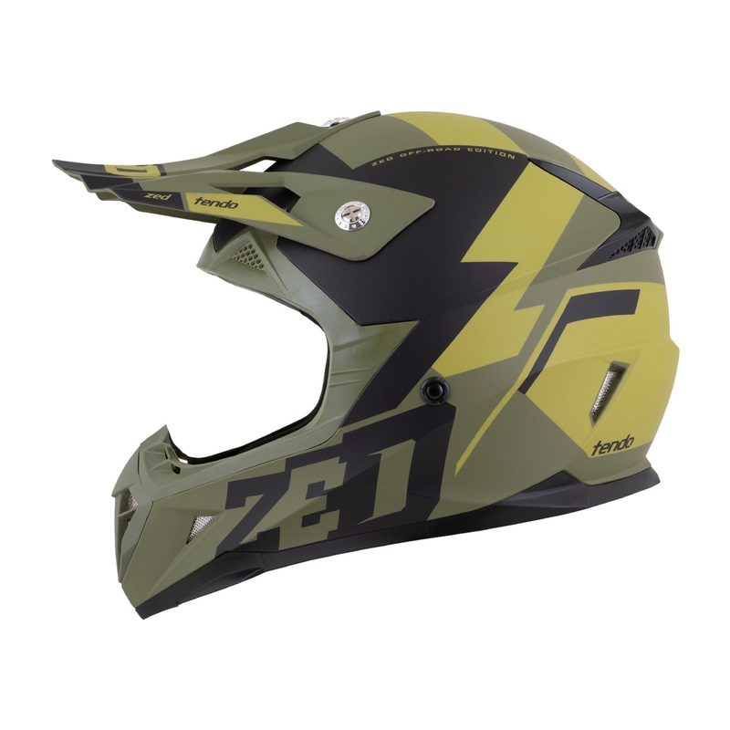 Motokroso šalmas ZED X1.9 Tendo tamsiai žalias-šviesiai žalias