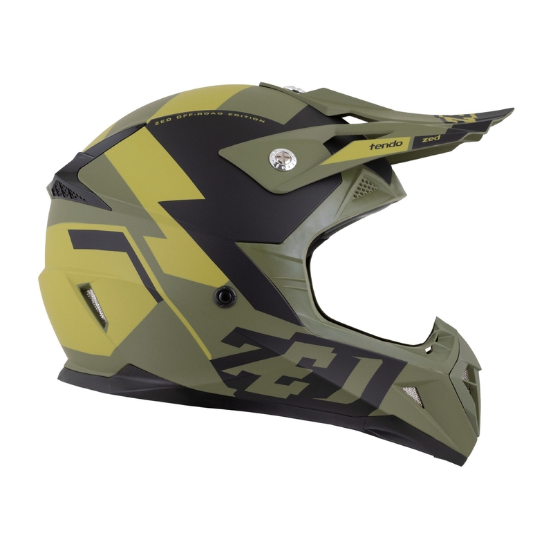 Motokroso šalmas ZED X1.9 Tendo tamsiai žalias-šviesiai žalias