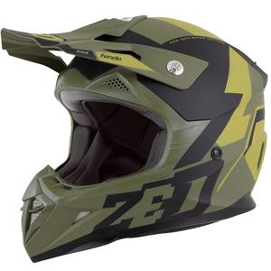 Motokroso šalmas ZED X1.9 Tendo tamsiai žalias-šviesiai žalias