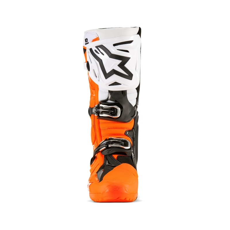 Alpinestars Tech 10 Enduro fluo oranžiniai-juoda-balta motociklininko batai
