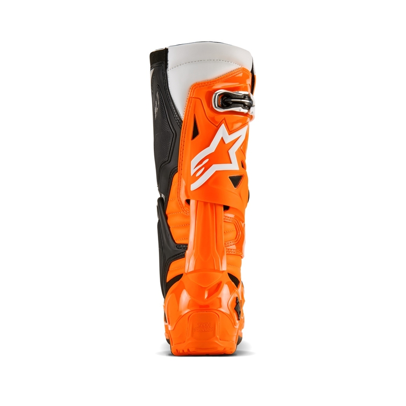 Alpinestars Tech 10 Enduro fluo oranžiniai-juoda-balta motociklininko batai