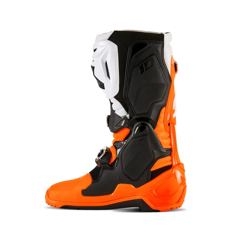 Alpinestars Tech 10 Enduro fluo oranžiniai-juoda-balta motociklininko batai