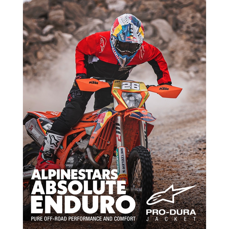 "Alpinestars PRO-Dura" juoda-raudona-balta striukė
