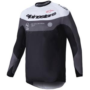 Alpinestars PRO-Dura motokroso marškinėliai juodai balti