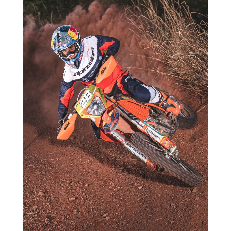 Alpinestars PRO-Dura motokroso marškinėliai mėlyna-oranžinė-balta