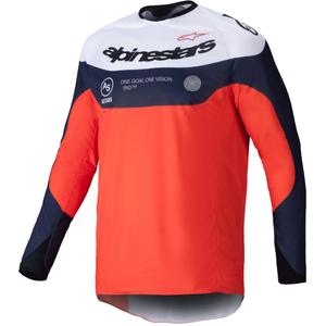Alpinestars PRO-Dura motokroso marškinėliai mėlyna-oranžinė-balta
