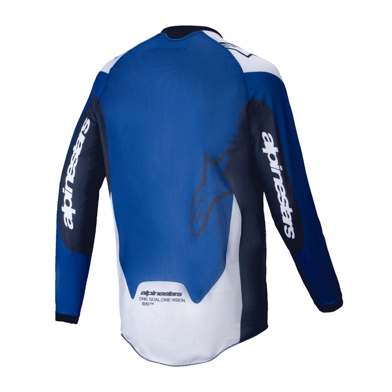 Alpinestars PRO-Dura motokroso marškinėliai mėlynos ir baltos spalvos