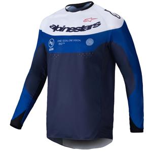 Alpinestars PRO-Dura motokroso marškinėliai mėlynos ir baltos spalvos