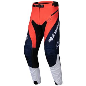 Alpinestars PRO-Dura motokroso kelnės mėlynos-oranžinės-baltos
