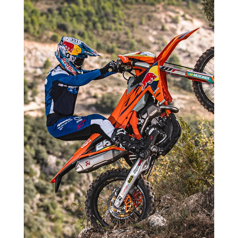 Alpinestars PRO-Dura motokroso kelnės mėlynos ir baltos spalvos