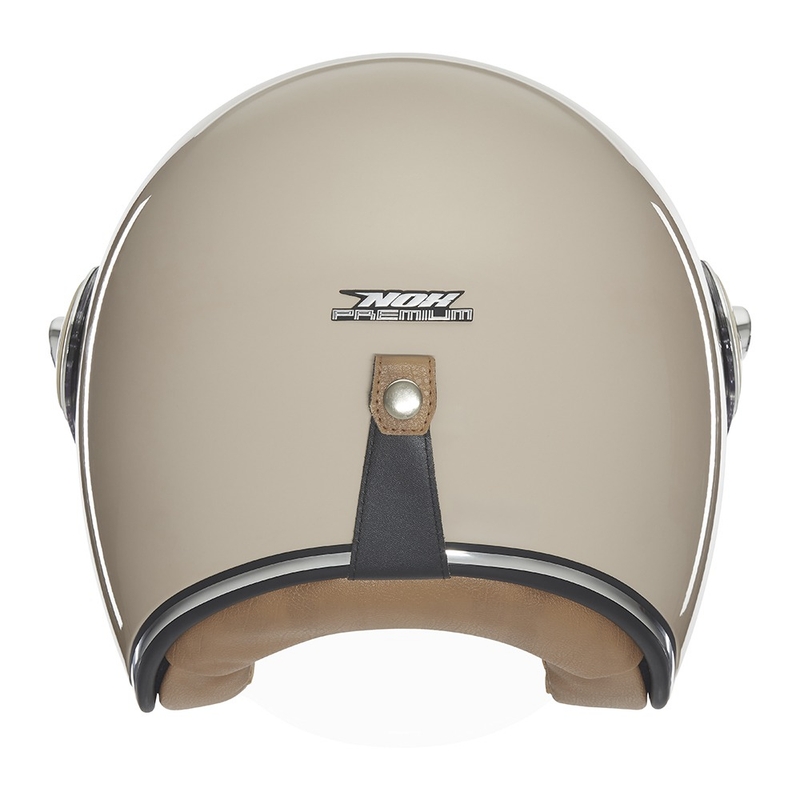 Atviras motociklininko šalmas NOX PREMIUM Heritage beige