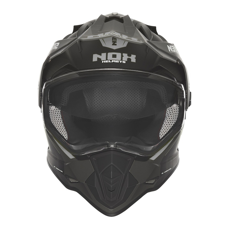 Enduro helma na motorku NOX N312 Vapor matná černo-šedá