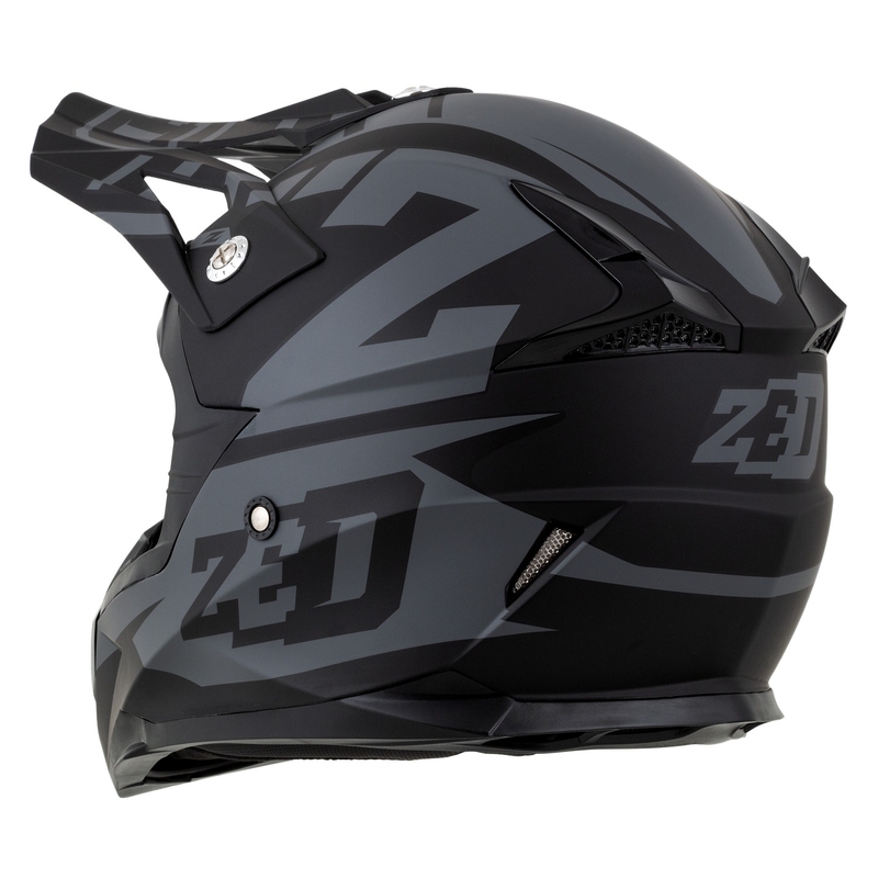 Motokroso šalmas motociklui ZED X1.9 Targa matinis pilkai juodas