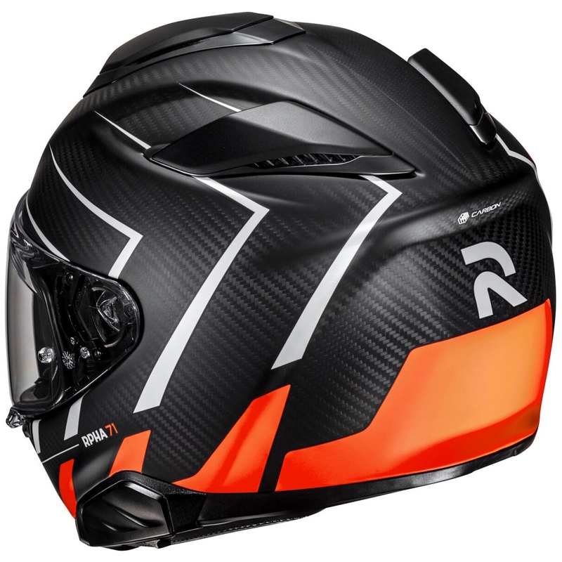 Integruotas motociklininko šalmas HJC RPHA 71 CARBON Cano MC6HSF juodai oranžinis išpardavimas
