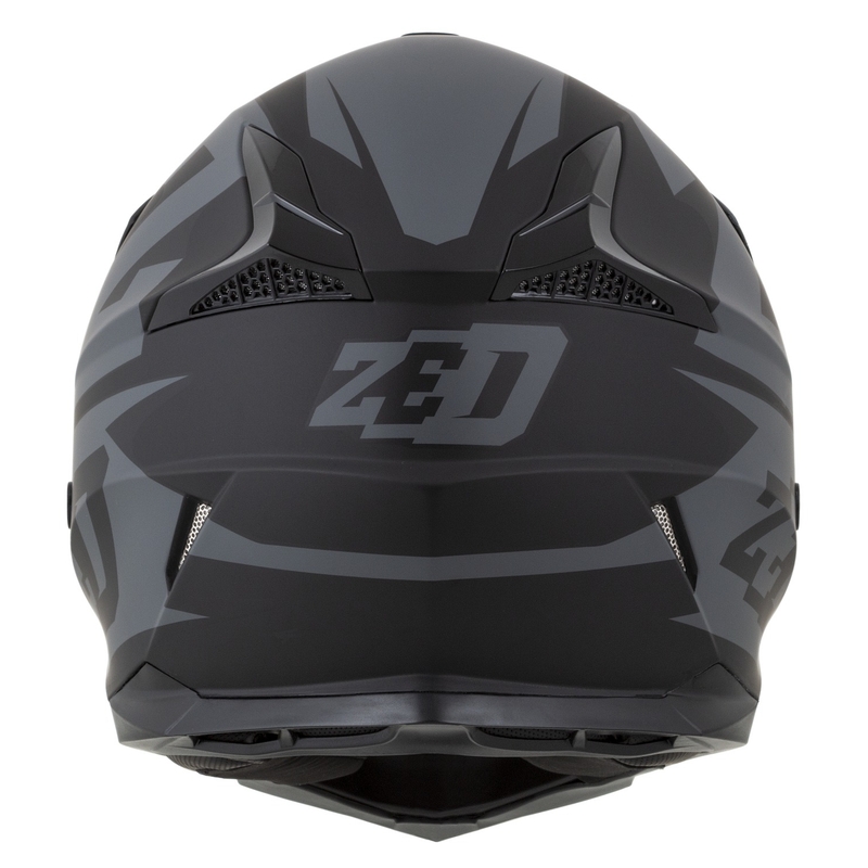 Vaikiškas motokroso šalmas motociklui ZED X1.9D Targa matinis pilkai juodas