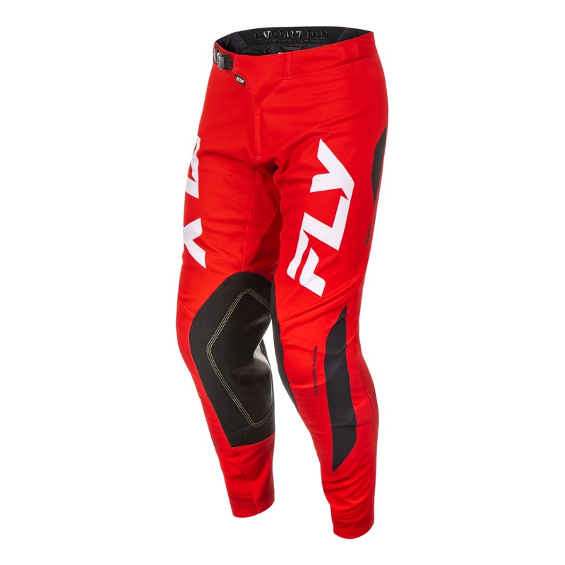 Motokroso kelnės FLY Racing Evolution raudona-balta-juoda