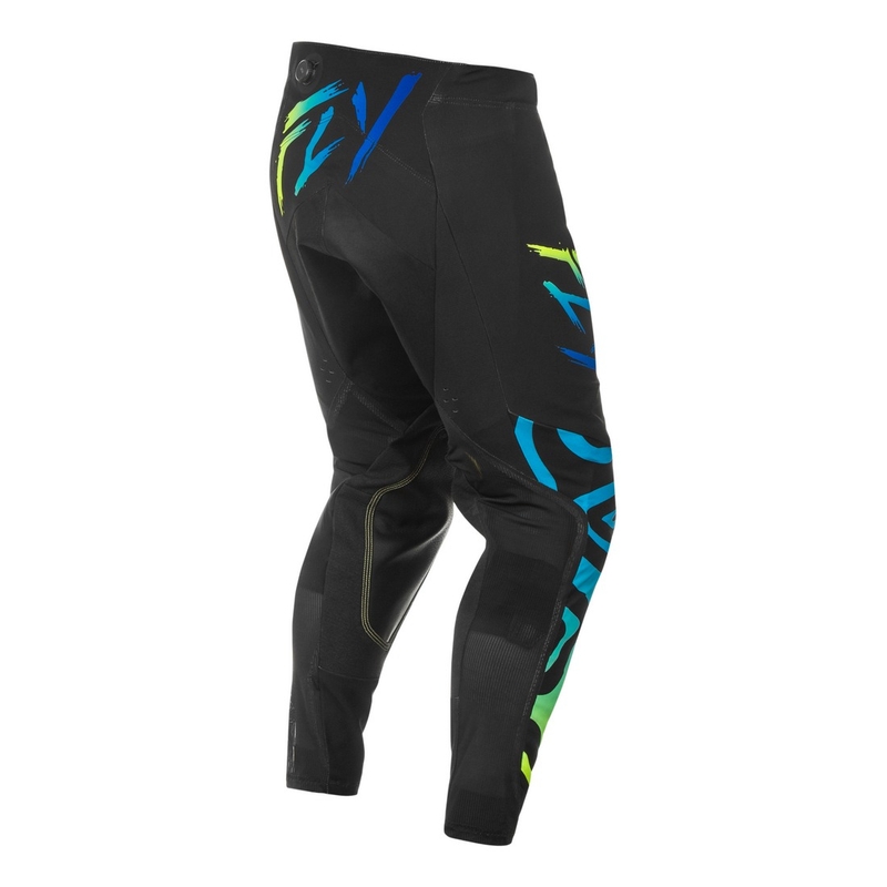 Motokroso kelnės FLY Racing Evolution juoda-mėlyna-fluo geltona