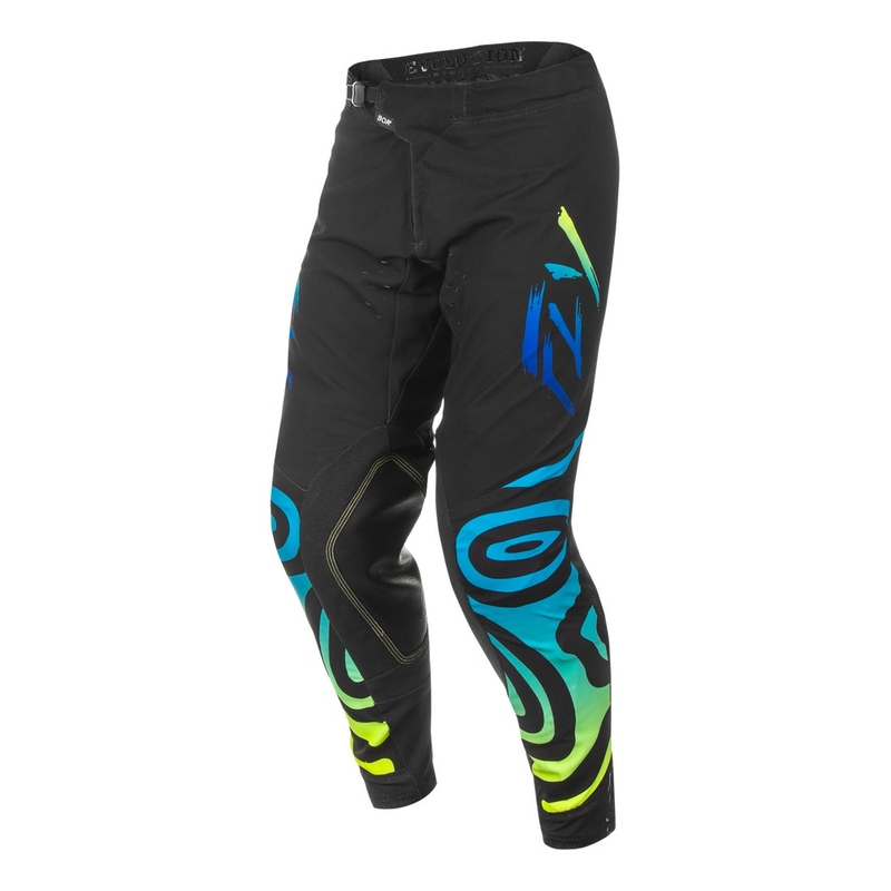 Motokroso kelnės FLY Racing Evolution juoda-mėlyna-fluo geltona