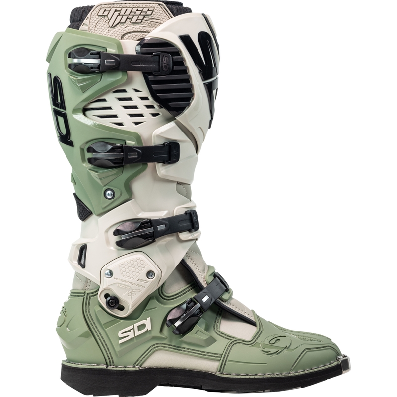 SiDi Crossfire 3 motociklininko batai žalia-smėlio spalvos