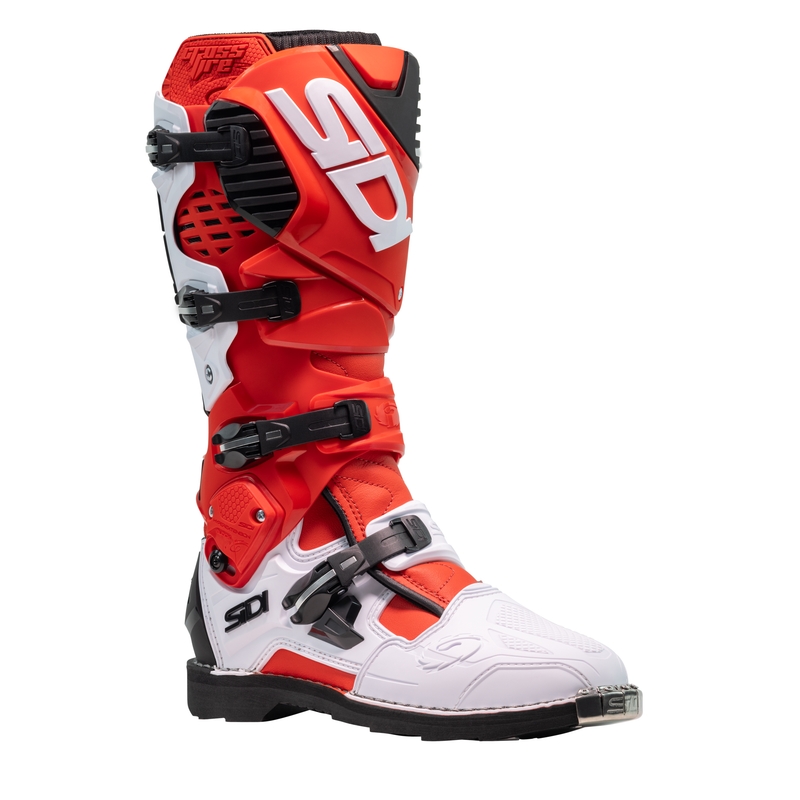 SiDi Crossfire 3 motociklininko batai raudonos ir baltos spalvos