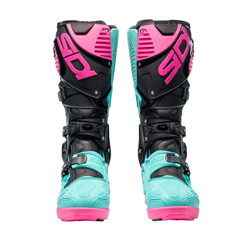 SiDi Crossfire 3 SRS Black-Mint-Pink motociklininko batai