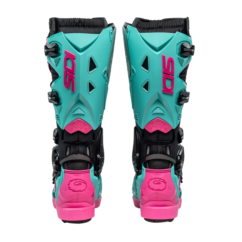 SiDi Crossfire 3 SRS Black-Mint-Pink motociklininko batai