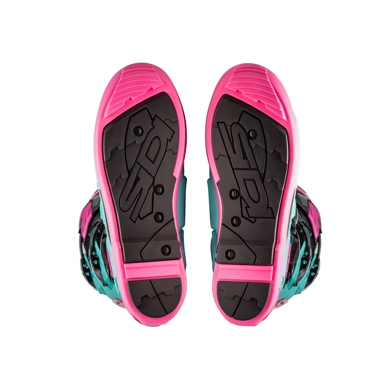 SiDi Crossfire 3 SRS Black-Mint-Pink motociklininko batai