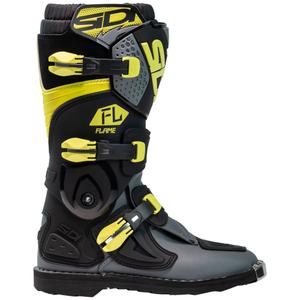 Vaikiški motokroso bateliai SiDi Flame black-yellow