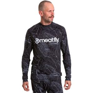 Vyriški termo marškinėliai Meatfly Avery juoda ir balta